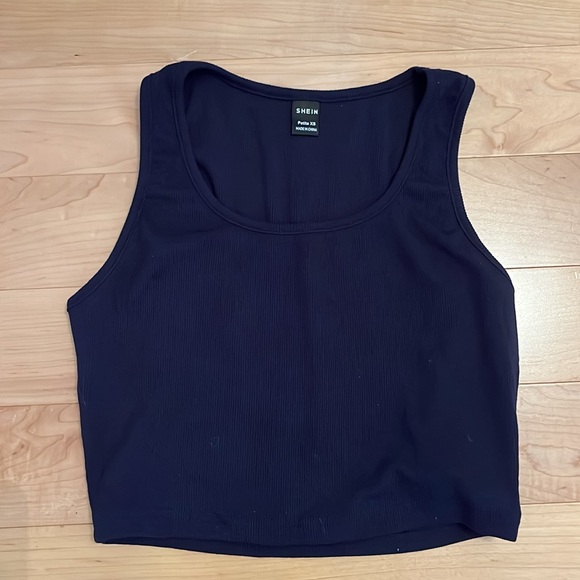 NWOT SHEIN PETITE Women’s Solid Crop Tank Top & Drawstring Waist Shorts - Picture 6 of 11